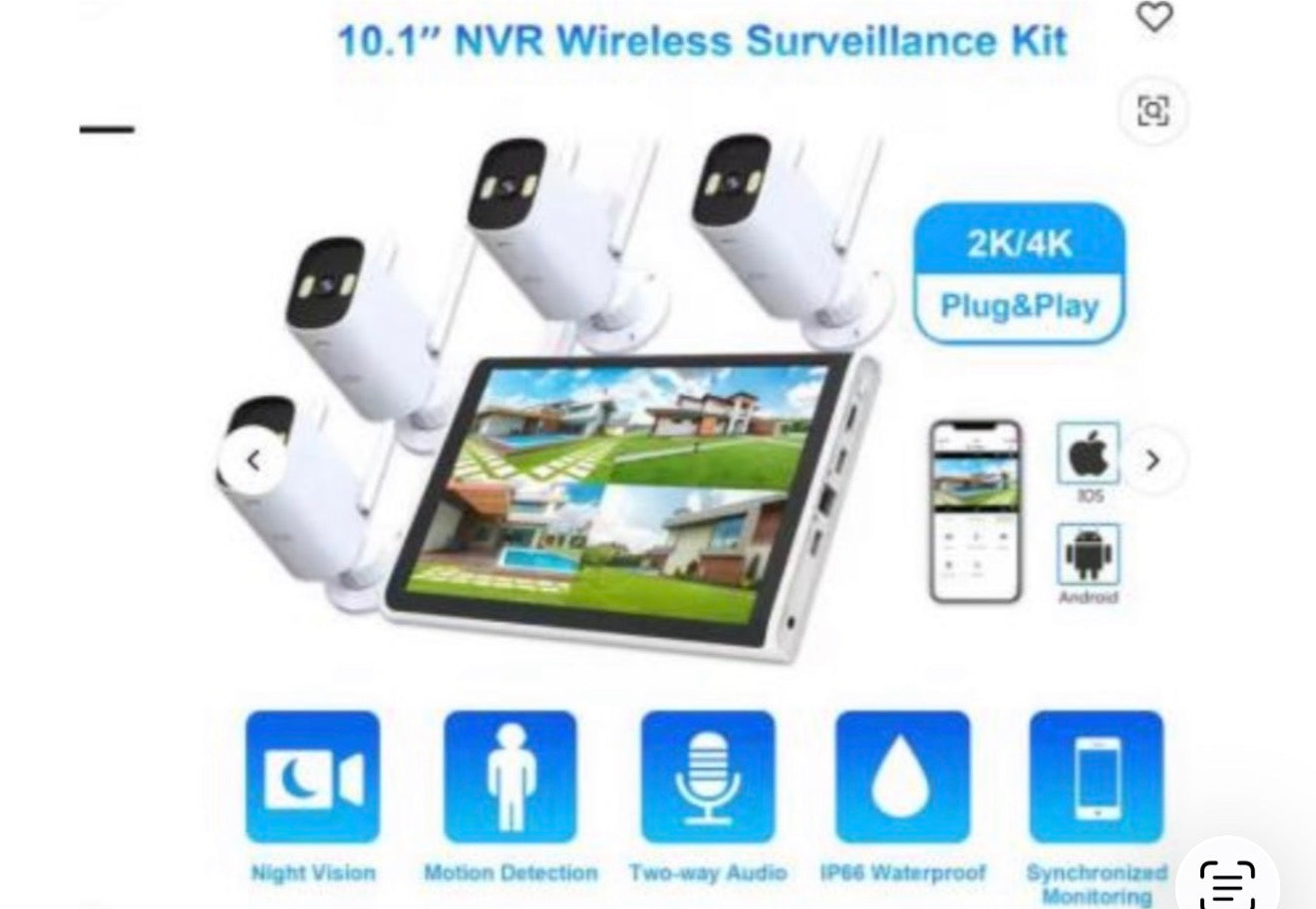 NVR Kit 4 Channels Wifi Tuya app