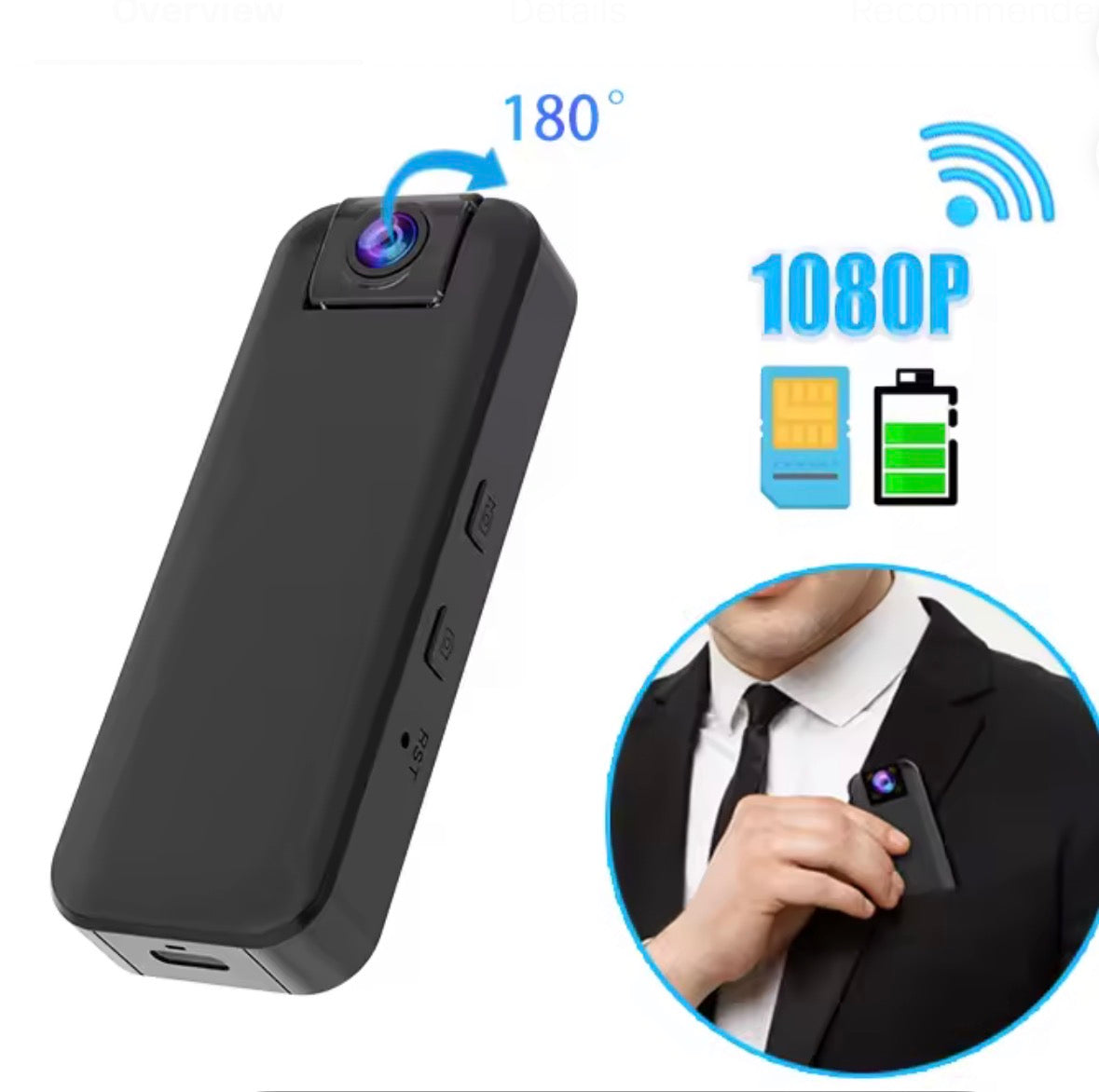 Portable Wifi Camera Rechargeable