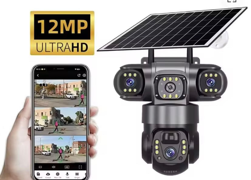 12MP 4G solar Camera 3 lense