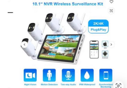 NVR Kit 4 Channels Wifi Tuya app