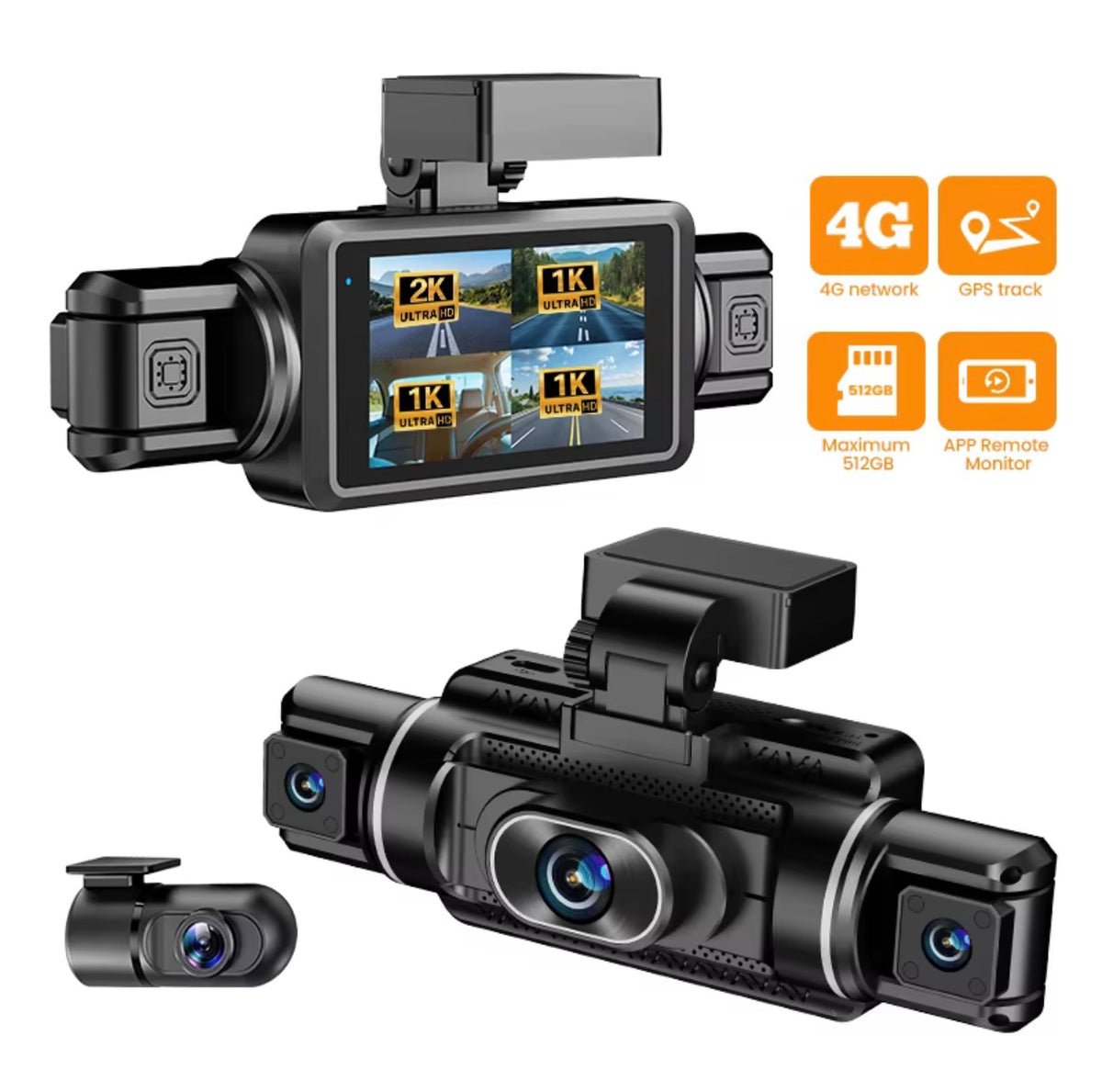 4 Channel Dash Cam 4G