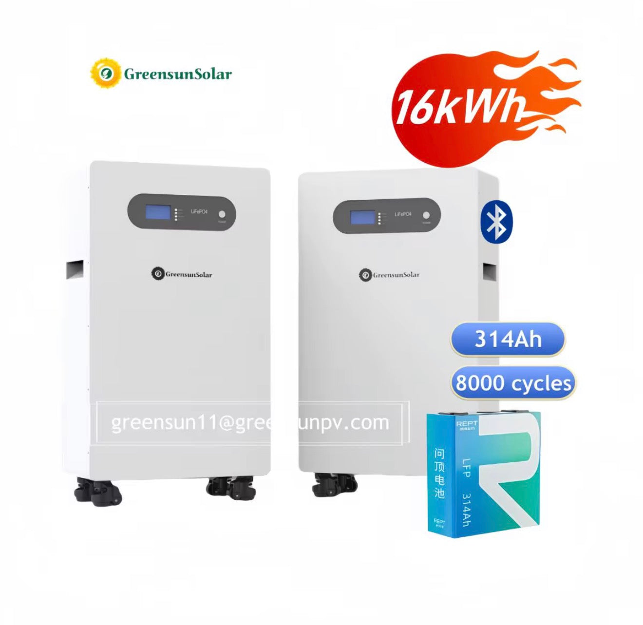 Lithium battery 16KW 8000cycles