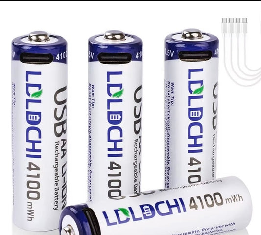 Rechargeable Batteries AA 4100 mWh {pack of 4}